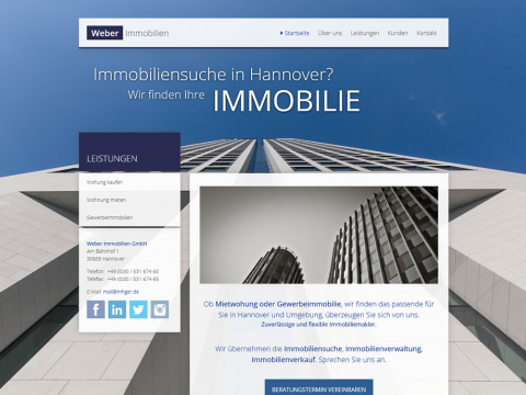 Website Design Hannover: Immobilien